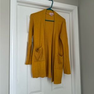 Mustard Yellow Open Front Cardigan